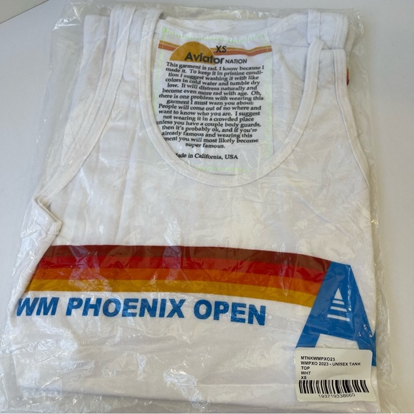 NWT Aviator Nation Waste Management Golf Tournament Phoenix 2023 Tank Top Unisex - Picture 5 of 16